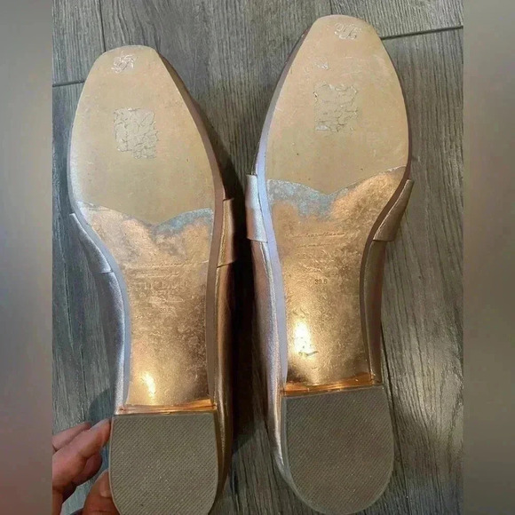 Ted Baker Eliena Snaffle Trim Metallic Golden Leather Loafers- Women- US 9.5 - Picture 7 of 10